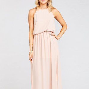 Show me your mumu Heather Halter Dress in Dusty Blush Crisp